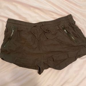 army green shorts